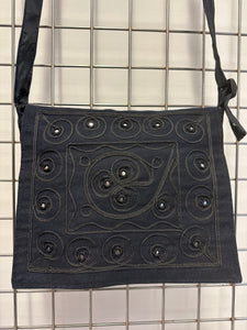 Vintage Indian Denim Embroidered Side Bag