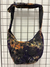 Load image into Gallery viewer, Vintage Indian Velvet Tie Dye Embroidered Moon Bag
