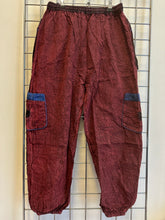 Load image into Gallery viewer, Acid Wash Trousers – BURGUNDY (5)

