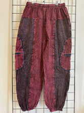 Load image into Gallery viewer, Acid Wash Trousers – BURGUNDY (10)
