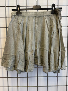 Short Embroidered Skirt - LIGHT GREY