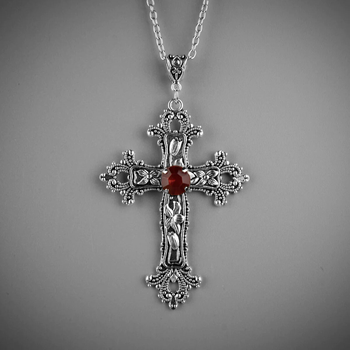 Shree Sudha Jewels Antique Cross Pendant Chain Black