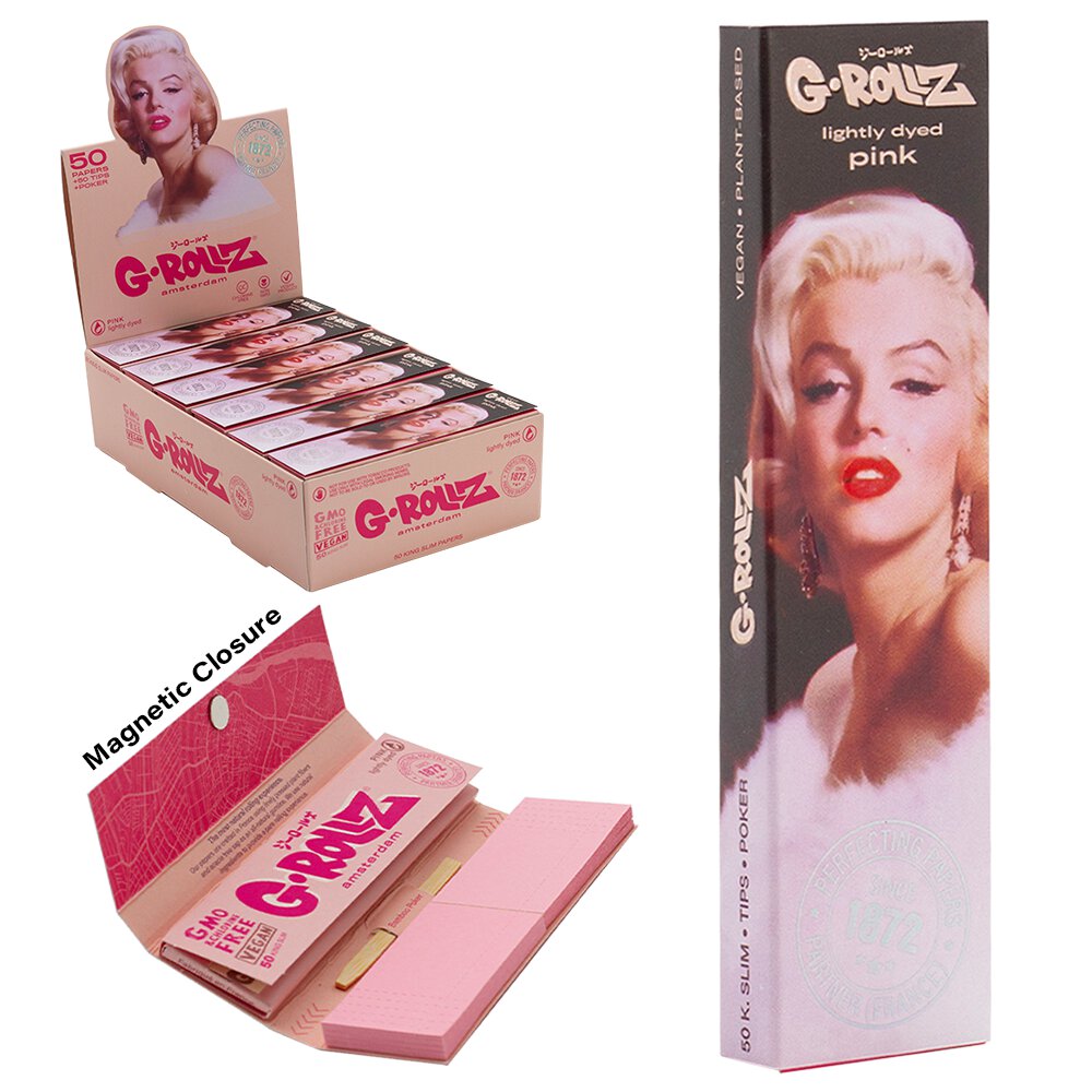 G-ROLLZ 'Fabulous Face' Pink - 50 KS Papers + Tips
