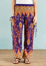Load image into Gallery viewer, Purple Peacock Trousers - Free size
