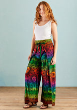 Load image into Gallery viewer, Rainbow Print Tie Trousers – Free size
