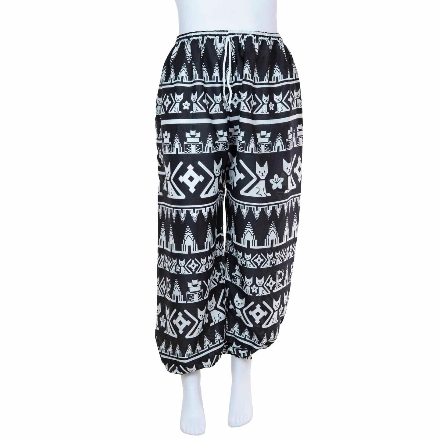 Cat Print trousers - Black