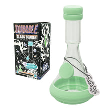 Load image into Gallery viewer, Chongz Glass 20cm Ice Water Pipe with Green Silicon Accents
