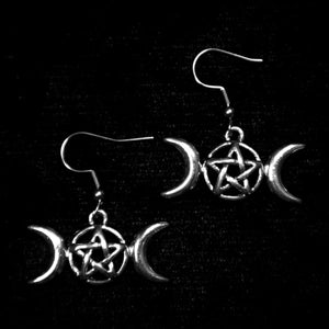 PENTAGRAM & MOONS EARRINGS