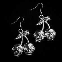 Load image into Gallery viewer, Cherry Skull Earrings
