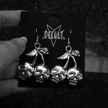 Load image into Gallery viewer, Cherry Skull Earrings
