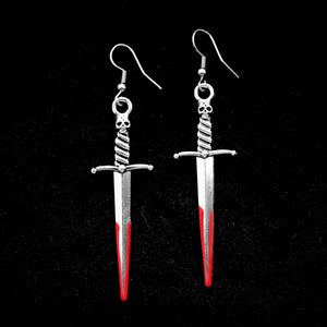 BLOODY DAGGER EARRINGS