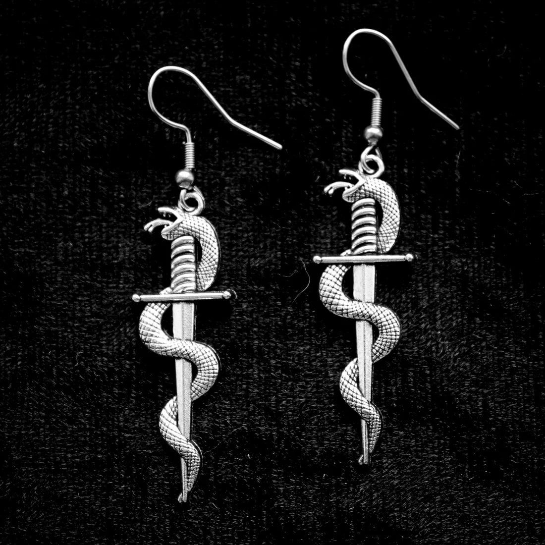 SNAKE SWORD EARRINGS