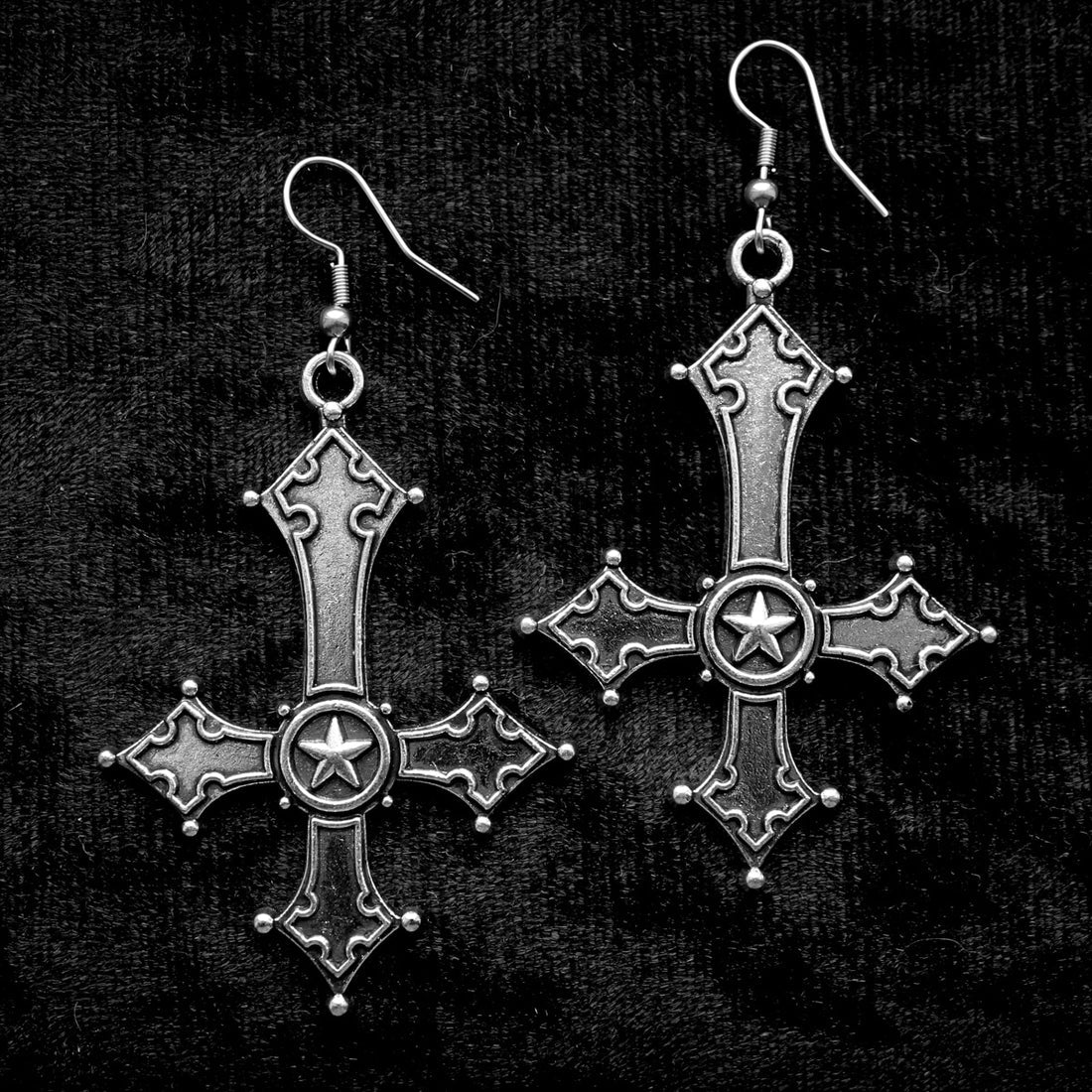 INVERTED CROSS EARRINGS