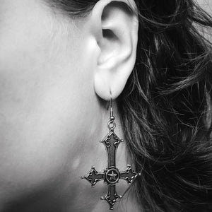 INVERTED CROSS EARRINGS