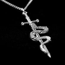 Load image into Gallery viewer, Snake on Sword Necklace
