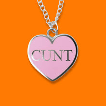 Load image into Gallery viewer, Cunt Pink Heart Necklace
