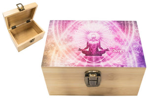 Chongz Medium Bamboo "Meditate" Rolling Box