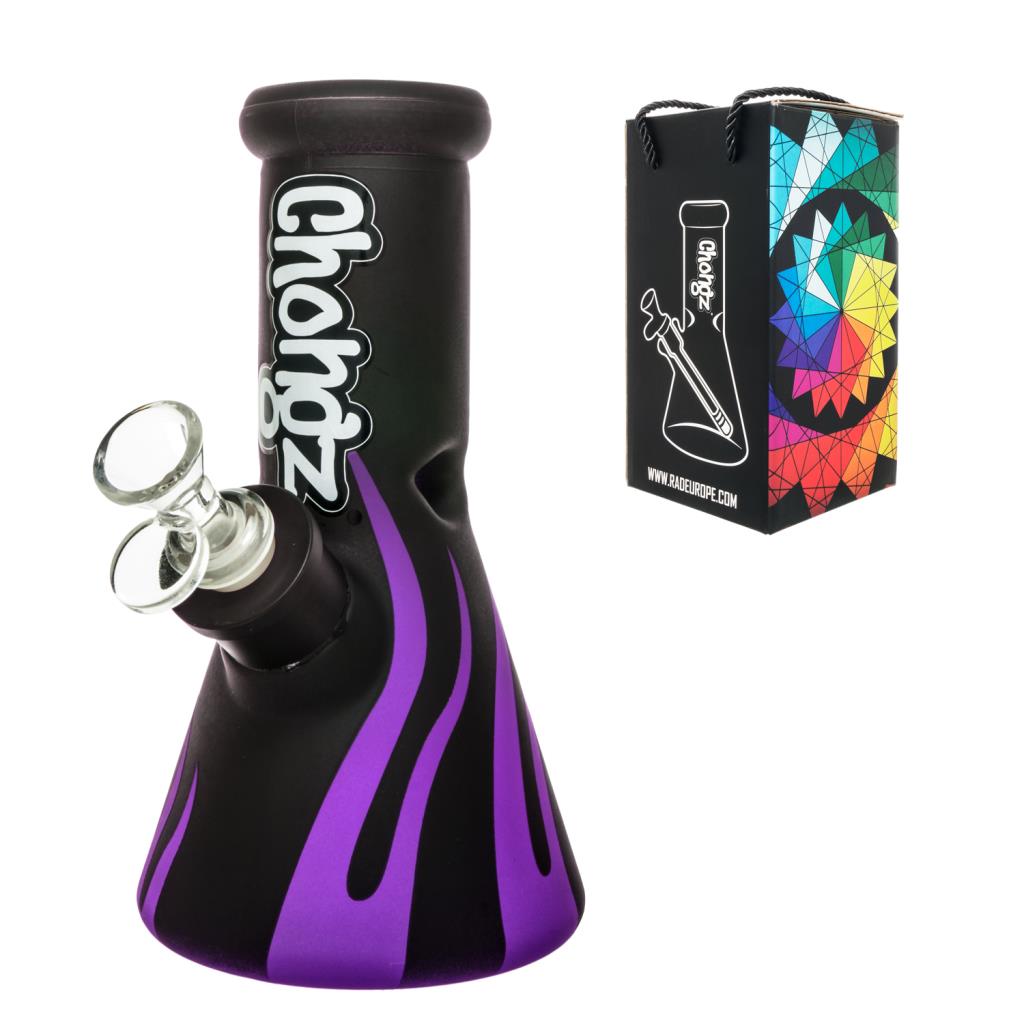 Chongz 20cm Tribal Design Waterpipe - Purple