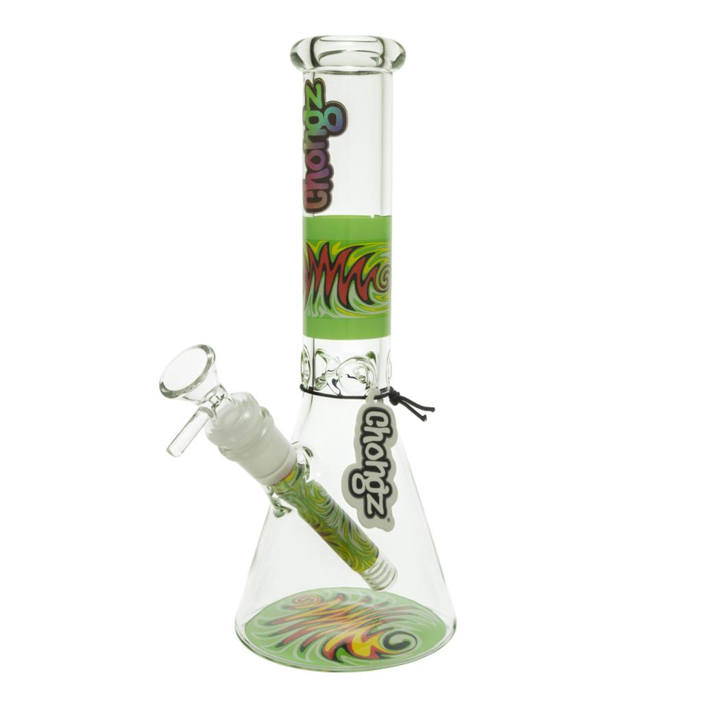 Chongz Glass 25cm Glass Ice Beaker Bong – Green