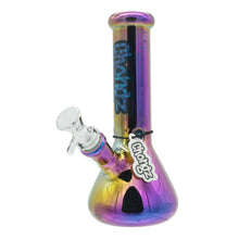 Load image into Gallery viewer, Chongz Glass 20cm “D-Lux” Purple &amp; Gold Ice Bong
