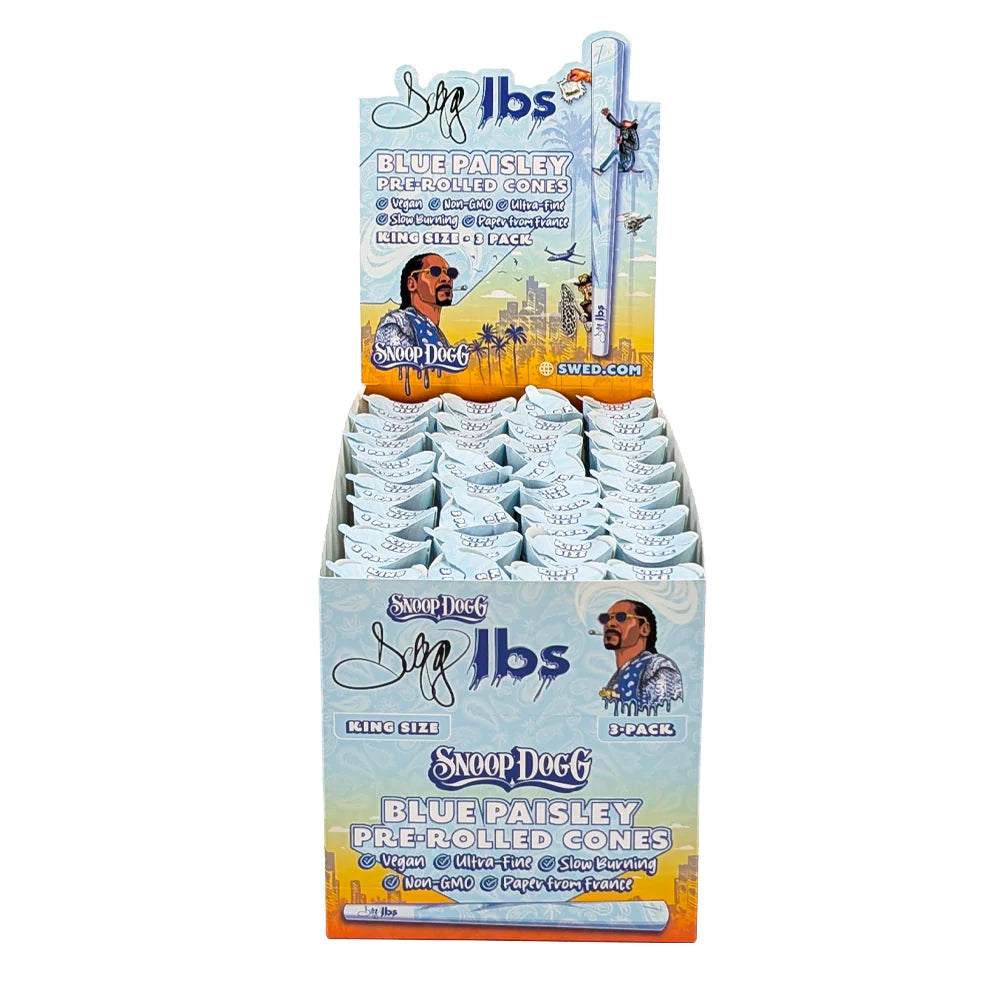 Official Snoop Dogg Pre Rolled Cones Blue Paisley – King size – 3pack