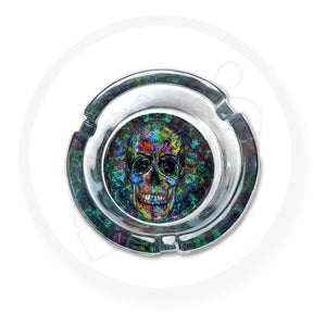 Trippy Skulls Round Ashtray