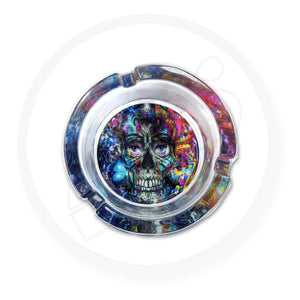 Trippy Skulls Round Ashtray