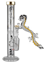 Load image into Gallery viewer, Black Leaf GTI Series Golden Dragon Glass Ice Bong + Pre-Cooler

