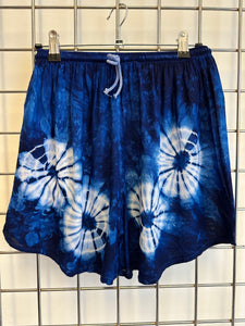 Blue Tie Dye Burst Shorts