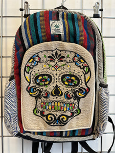 Sugar Skull Hemp Backpack