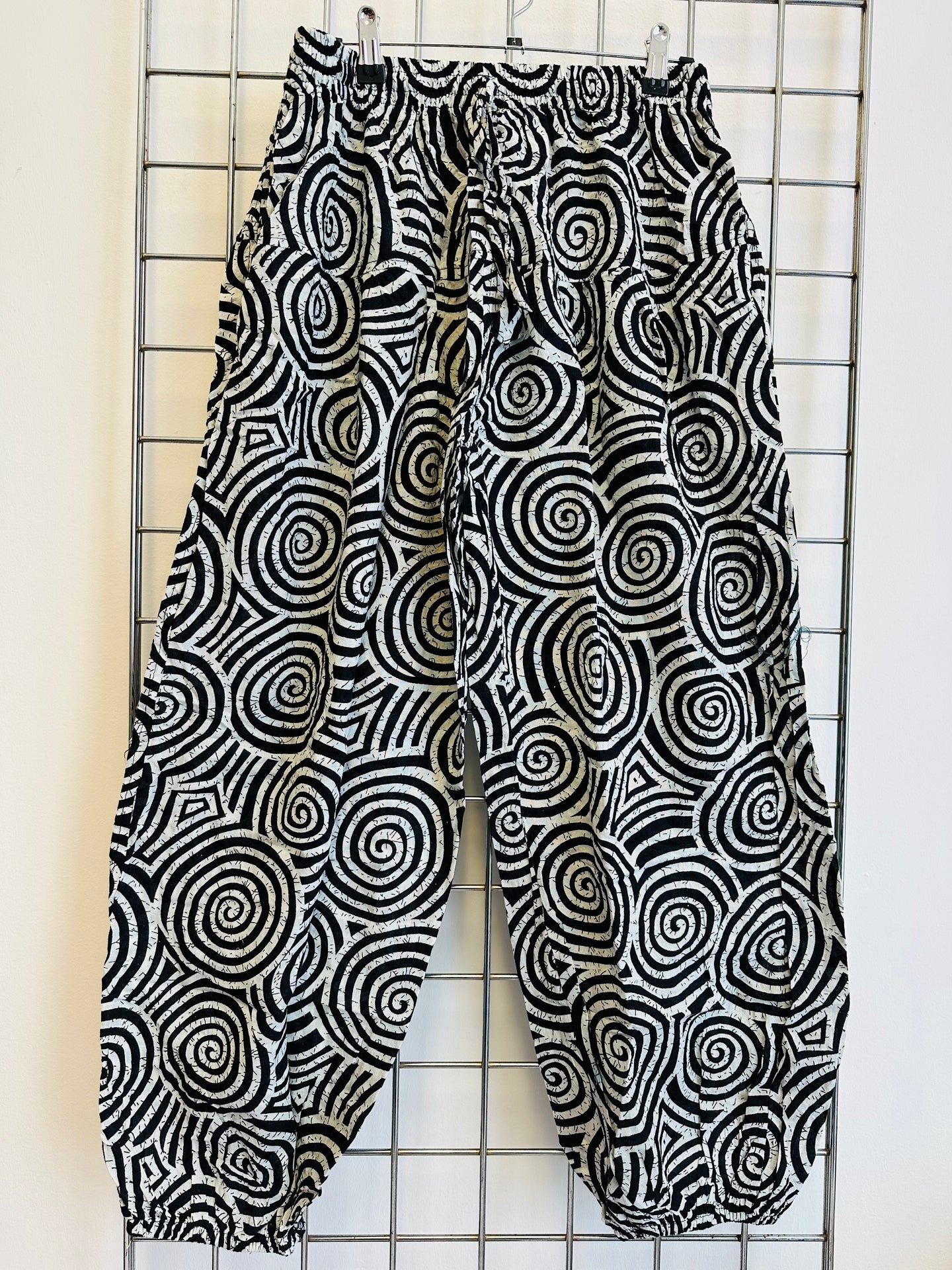 Black & White Swirl Harem Trousers