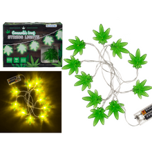 Load image into Gallery viewer, Cannabis Leaf String of LED Lights
