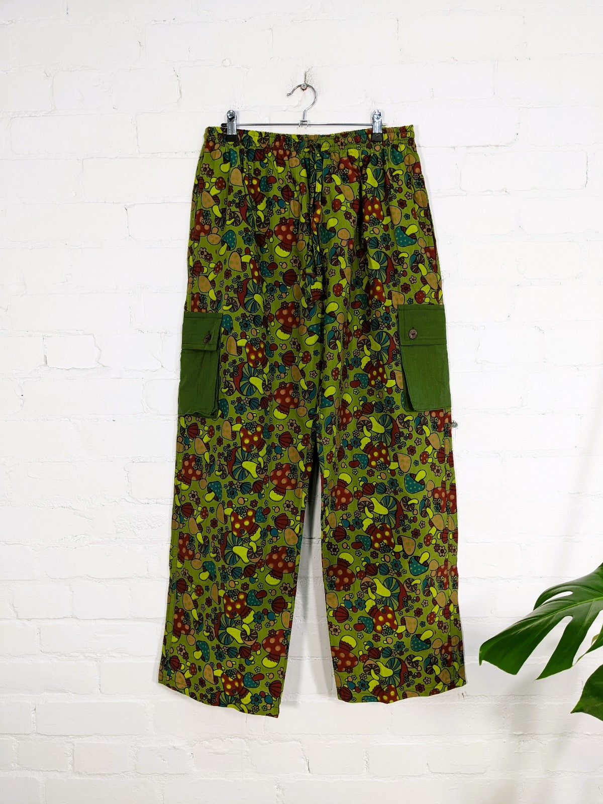 Green Mushroom Cargo Trousers