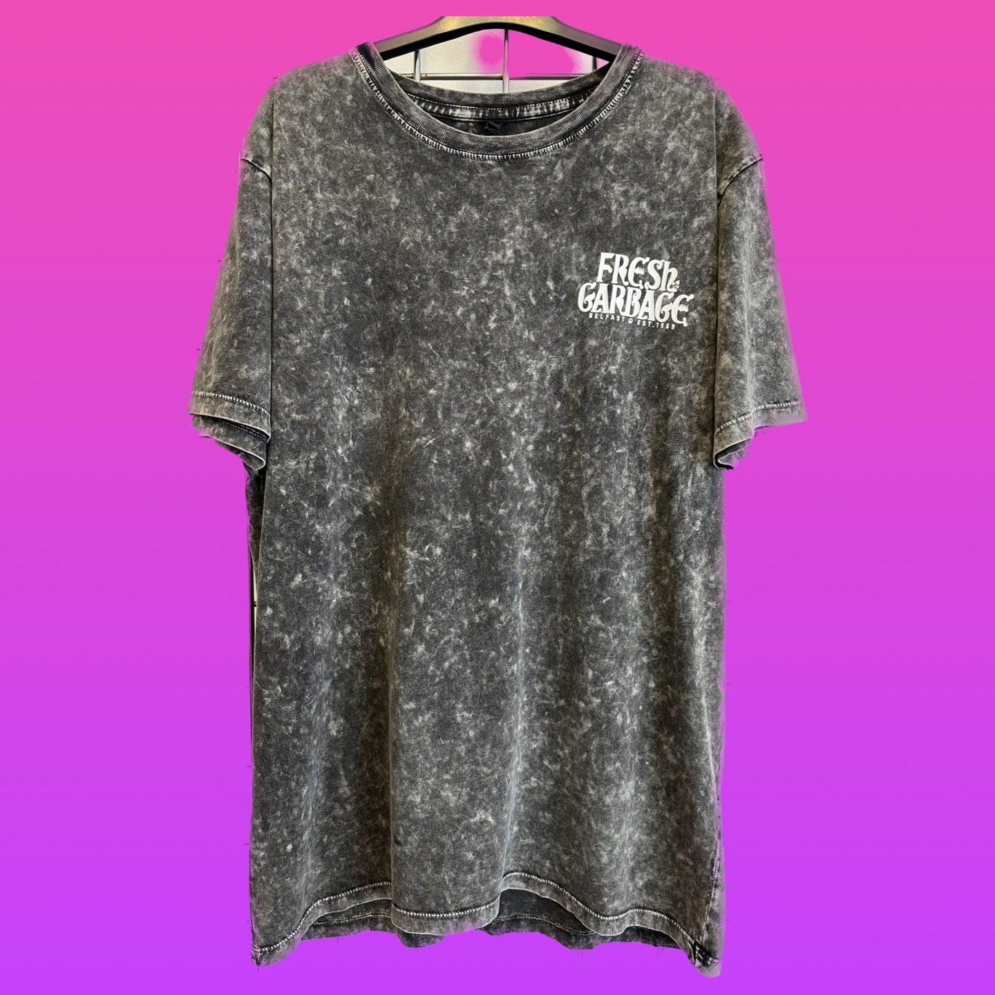 Fresh Garbage Grey Acid Wash T-Shirt