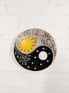 Ying Yang, Night & Day Round Plaque 29 cm