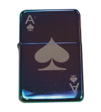 Load image into Gallery viewer, High Polished Rainbow Ace Of Spades – Zippo Style
