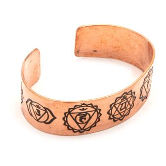 Seven Chakra Copper Bracelet