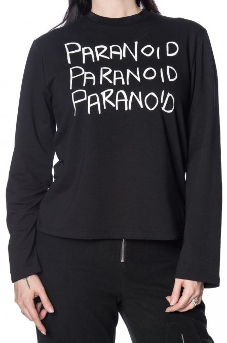 Banned Paranoid Top - BLACK