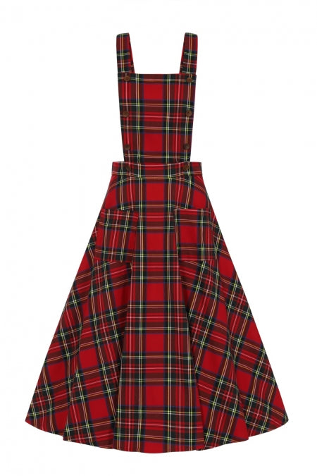 Red pinafore clearance dress