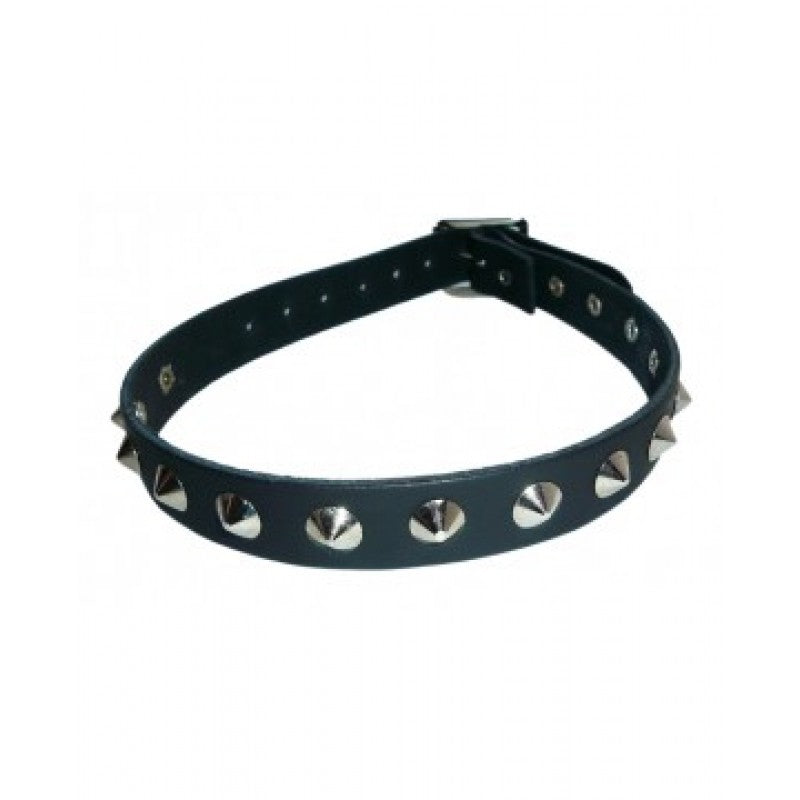 1 Row Conical Studded Leather Choker/Neckband