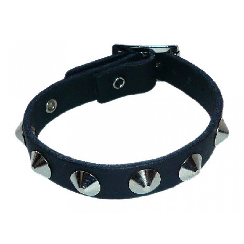1 Row Conical Studded Leather Bracelet