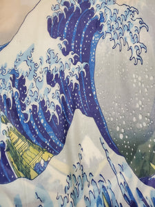 Hokusai's Great Wave Frayed Scarf