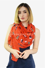 Load image into Gallery viewer, Cute Penguin Christmas Dot Scarf - RED
