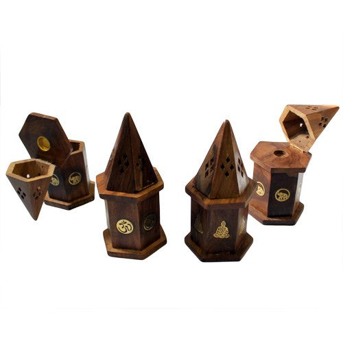 Pyramid Mini Incense Cone House - Shesham