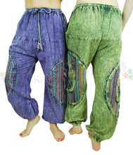 Load image into Gallery viewer, Stone Washed Harem Trousers – GREEN (2)
