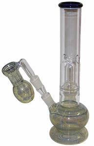 Glass 28cm Percolator Waterpipe - BLUE
