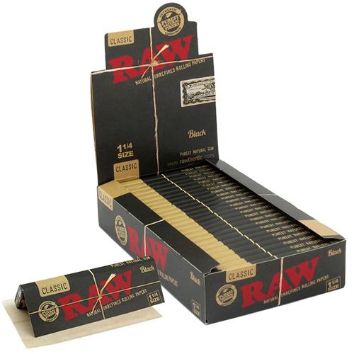 RAW BLACK 1 & 1/4 Papers