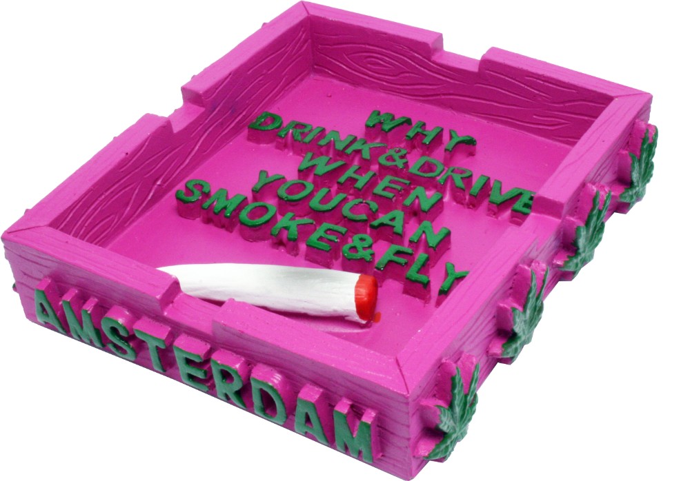 Amsterdam 'Why Drink & Drive' Ashtray - PINK