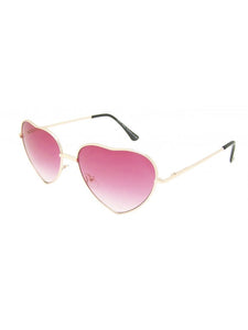 Classic Heart Shape Red/Pink Gradient Lens Sunglasses