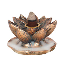 Load image into Gallery viewer, BRONZE LOTUS BACKFLOW INCENSE BURNER
